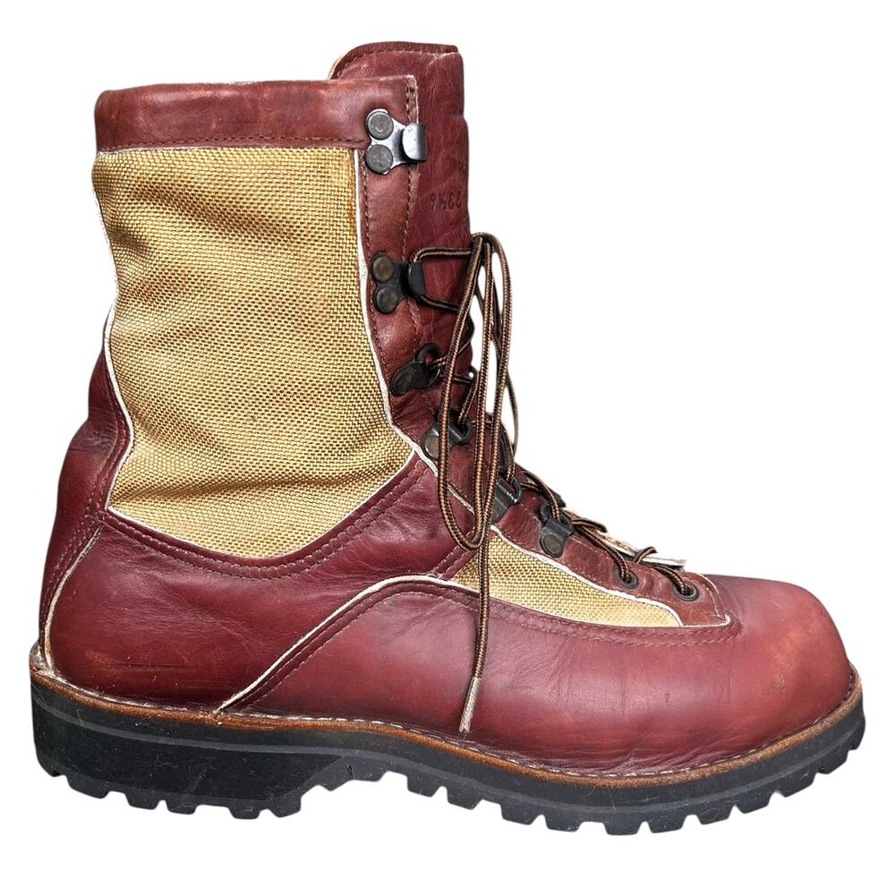 Vintage Danner Sierra Gore-Tex Burgundy Tan Hiking Boot Size 9.5 EE